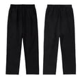 thumbnail image 2 of CPNG Boys Pure Cotton Dress Pants Straight Pants High Waist School Uniform Pants Classic Elastic High Waist Uniform Pants(Black,9-10 Years), 2 of 5