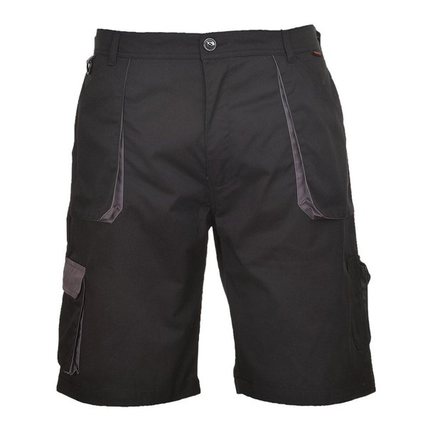 Portwest - Pantalones Cortos Texo Diseño Contraste para Hombre (Negro)