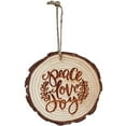 thumbnail image 1 of Puntoco Colgante Tallado En Disco De Pino Con Corteza De Madera De Árbol De Navidad Jm02072,Decoración Hogareña, 1 of 2