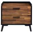 thumbnail image 2 of ACME Jiranty Rectangular Accent Table in Walnut and Black, 2 of 6