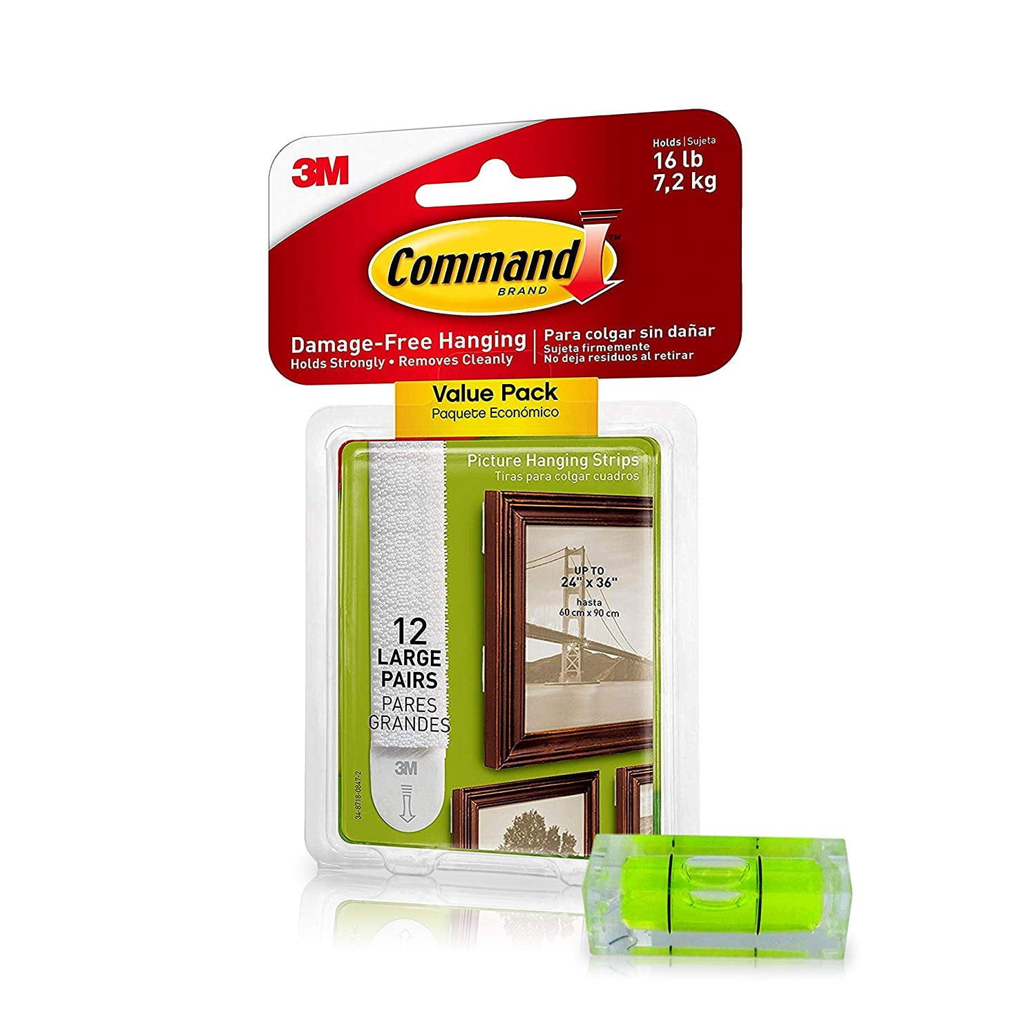 Command Picture & Frame Hanging Strips WZ8G41, Large, 12 Pairs
