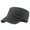 Black, variant on Men Classic Solid Cotton Army Hat Cadet Combat Military Flat Sun Baseball Cap