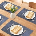 thumbnail image 2 of Unique Bargains 6 Pack Plastic Placemats for Dining Table Decor Dark Blue 17.7x11.8inch, 2 of 6