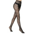 thumbnail image 4 of Lilgiuy Black High Waist Tights Fishnet Tights Thigh High Stockings Pattern Mesh Hollow Out Pantyhose Plus Size, 4 of 5
