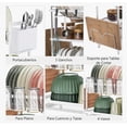 thumbnail image 3 of Escurreplatos De Doble Capa, Mejorado Con Rejilla Para Tazas Modelo Blanco, 3 of 4
