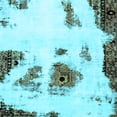 thumbnail image 1 of Ahgly Company Indoor Square Abstract Light Blue Modern Area Rugs, 8' Square, 1 of 4