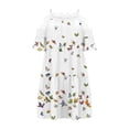thumbnail image 4 of Vestido de sol para mujer Vestido con paneles de encaje y hombros descubiertos Vestido midi de línea A Vestido de mujer Pompotops ghjkhdj4750, 4 of 5
