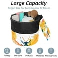 thumbnail image 2 of PhooArto Drawstring Cosmetic Bag, Barrel Shaped Portable Travel Makeup Bags, Watercolor Dragonflies Colored Pattern Large Capacity Waterproof Multifunctional Bucket Toiletry Bag, 2 of 6