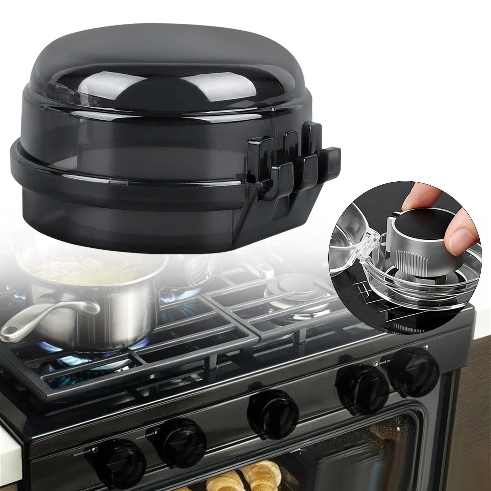 15pc Stove Knob Safety Covers,Universal Size Gas Stove Knob Covers,Compatible with Gas Range Oven Stove Part,Heat Resistant Oven Knob Locks for Safety Protection,Pet Protection,2.36''x1.57''