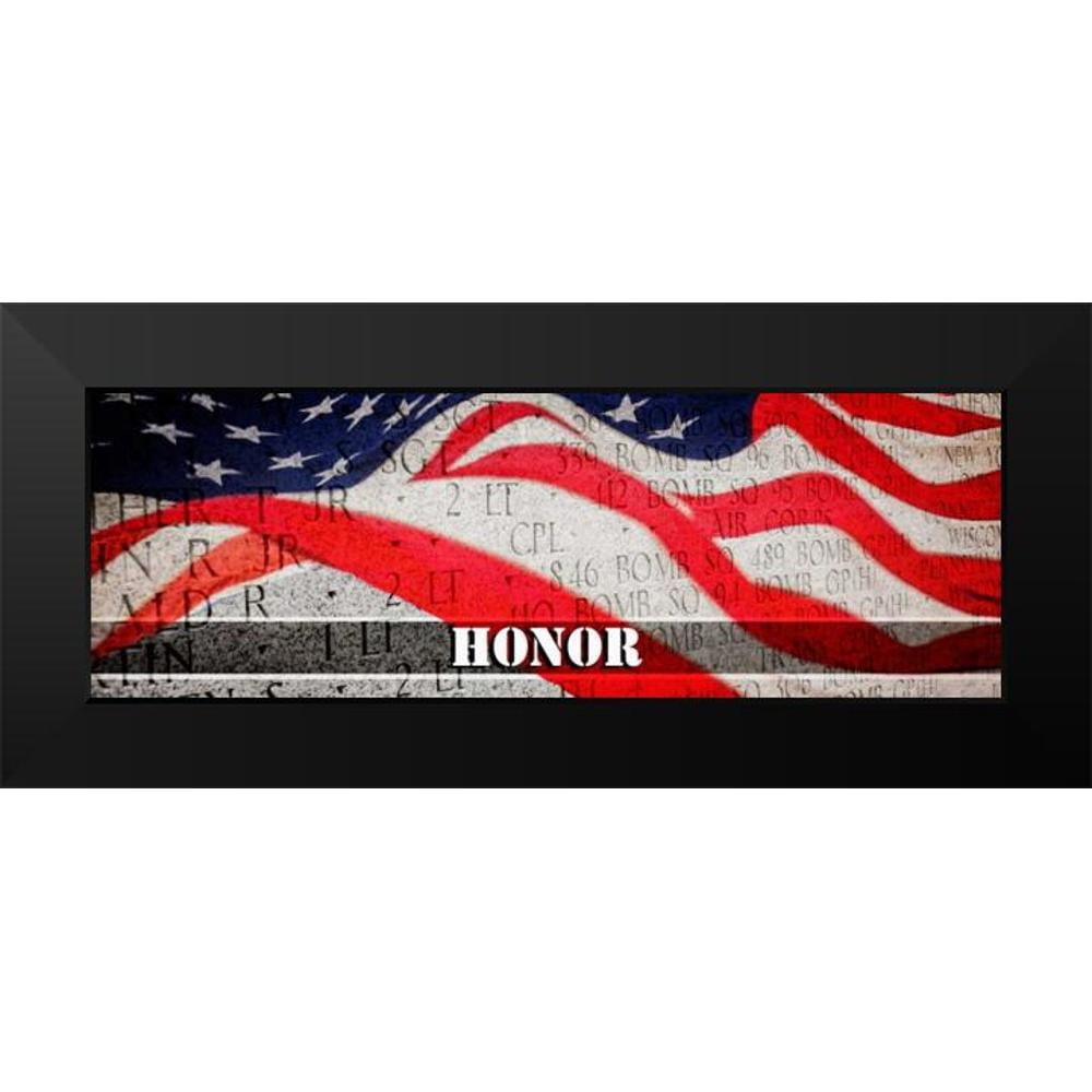 Hausenflock, Alan 18x9 Black Modern Framed Museum Art Print Titled - Honor