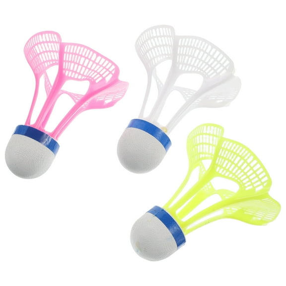 Hemoton 3-Pack Windproof Badminton Shuttlecocks High Performance for All Weather Outdoor and Indoor Badminton Play