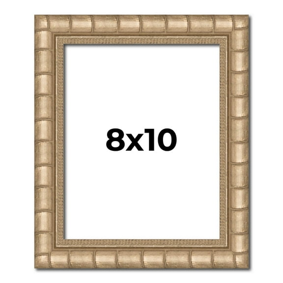 8x10 Frame Silver Bamboo Picture Frame Complete Wood Picture Frame with UV Acrylic, Foam Board