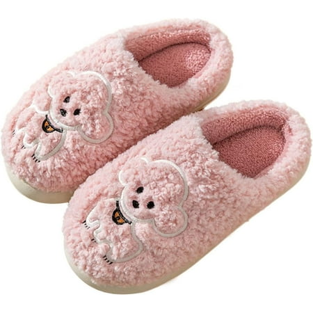 

shuwee Womens Cute Animal Slippers Warm Memory Foam winter Slippers Soft Fleece Plush House Slippers Indoor Outdoor