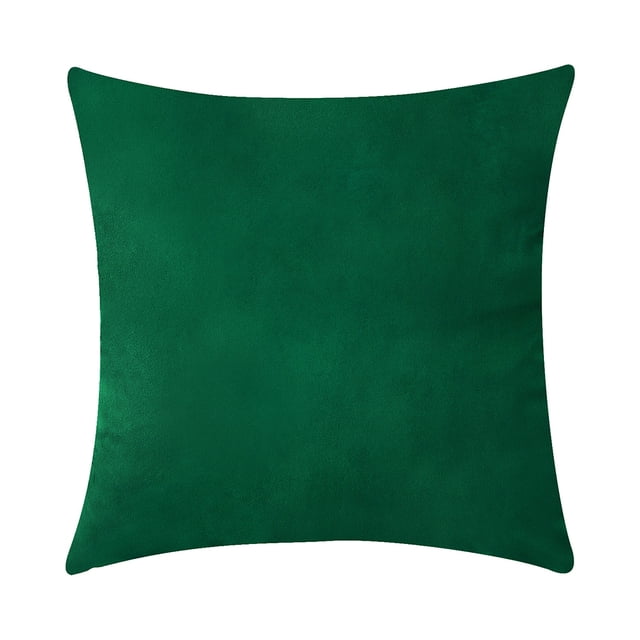 Funda de almohada cuadrada de terciopelo con forma de almohada, funda de almohada decorativa para sofá de color sólido, verde negruzco sidaley HA003042-03
