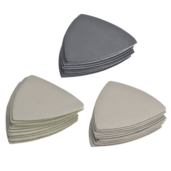 Triangle Detail Sandpaper Set 2500/3000/4000 Grit 3-1/2 Inch Hook and Loop Silicon Carbide Sanding Pads 30 Pack