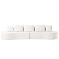 thumbnail image 3 of Christopher Knight Home 138.6" Modern Curved Modular Sectional Sofa with High Density, White, 3 of 15