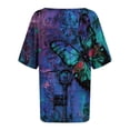 thumbnail image 5 of Aloohaidyvio Dressy Tops for Women Clearance,Mexican Shirt for Women Mexican Floral Shirts Carnival Outfit Ethnic Style Boho Vintage Short Sleeve Tops, 5 of 5