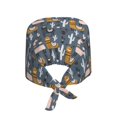 thumbnail image 2 of Kdxio Llama and Cactus Pattern Turban Hat for Women Men Comfortable Adjustable Cleaning Working Cap with Sweatband, 2 of 8