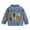 Orange-2, variant on Kids Girls Denim Jacket Long Sleeve Button Down Collared Jean Jackets With Chest Pockets Washed Casual Soft Coat Girls’ Back-to-School Denim Jacket