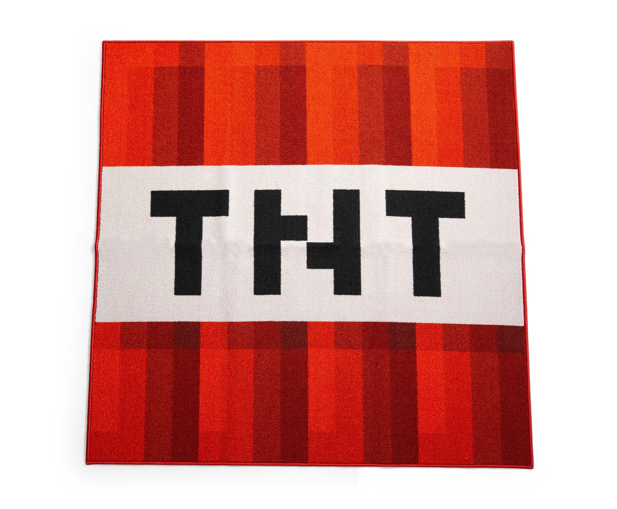 TNT 11枚セット 帯付き Minecraft TNT Block Area Rug | TNT Block Minecraft Rug | 39-Inch