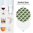 thumbnail image 6 of Pofeuu Cute Broccoli Print Coasters for Drinks, 4Pack PU Leather Coasters, Bar Drink Coasters for Tabletop Protection, Furniture from Damage-Round Shape, 6 of 6