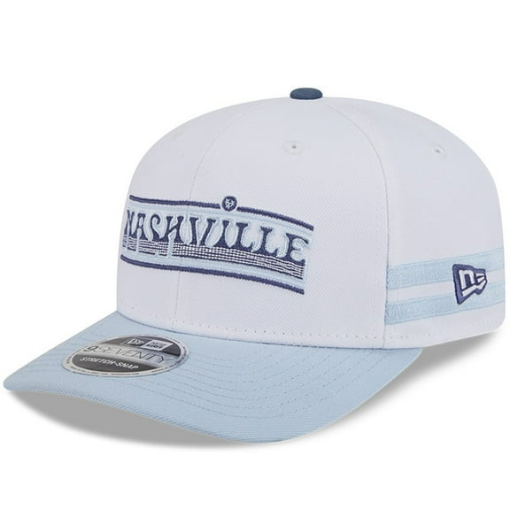Men's New Era  White/Light Blue Nashville SC 2025 Third 9SEVENTY Stretch-Snap Hat