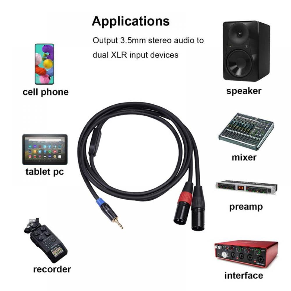 Câble Auxiliaire Rca 3.5mm Câble Audio Subwoofer Câble Rca Splitter Câbles Rca vers 3.5mm Câble Audio Rca Câble Audio de Voiture aux 3.5mm vers Rca Câble Auxiliaire Rca