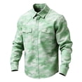 thumbnail image 2 of Blmnix Vintage Shirts Men Shirts Heavyweight Guide Undershirts Long Sleeve Green Collared Athletic Shirts for Men,S, 2 of 3