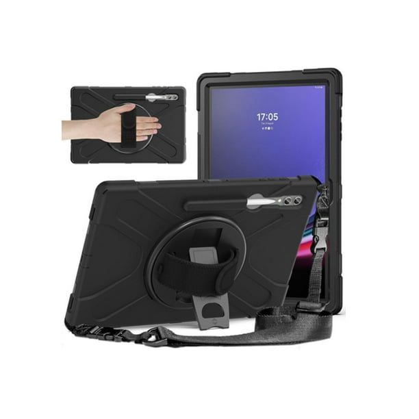 Teknet Funda de uso rudo para Samsung Galaxy Tab S10 Ultra de 14.6 " case resistente a caidas con correa