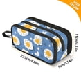 thumbnail image 4 of FORMRS Pencil Case with 3 Compartments Zipper Pouch, Elementary School Level and up, Cute Fried Eggs, 4 of 8