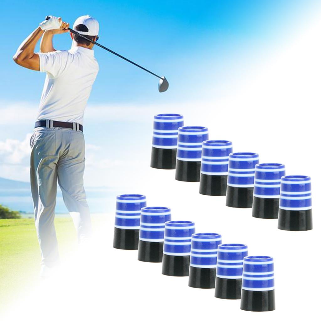 12 Pieces Custom Golf Iron Ferrules Golf Club Shaft Ferrule Golf  Accessories Blue White