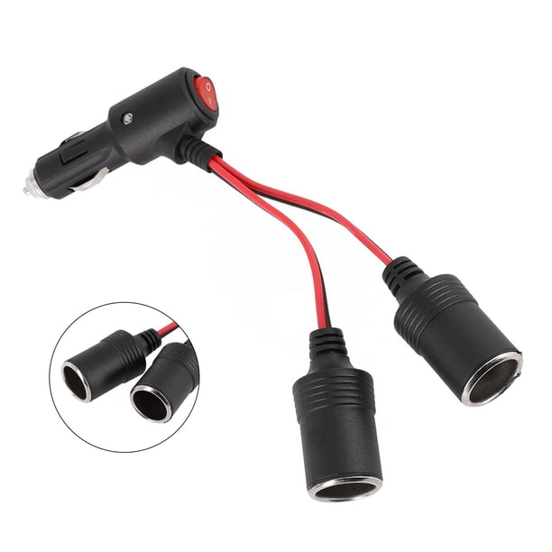 cigarette lighter y splitter For Tesla Model 3 New 1 to 3 Car Charger The device can be rotated 360 degree YANTU 120W/10A with Independent Switch