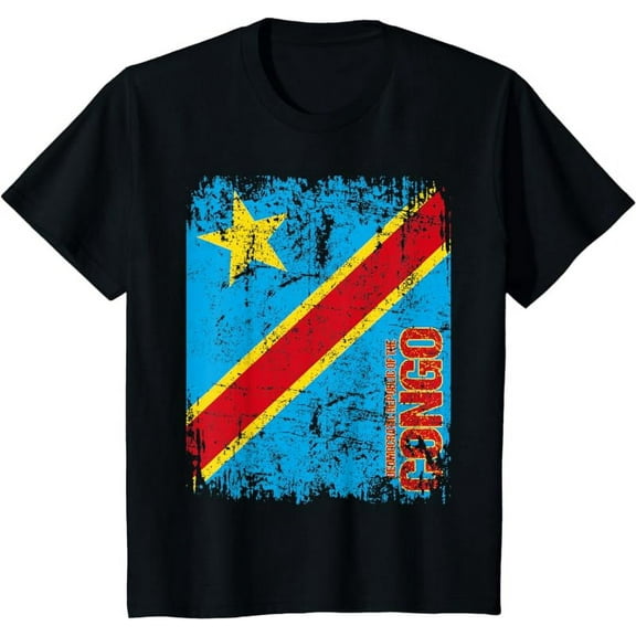 CONGO Flag Vintage Distressed CONGOLESE T-Shirt