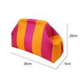 thumbnail image 2 of JWZZYD Striped Snap Shut Makeup Bag for Women, Snap Woven Clutch Cosmetic Pouch, Large Capacity Wide Open Knit Dumpling Bag for Travel & Everyday Organizer, 2 of 8