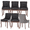 Black, variant on 2-Piece Modern Dining Side Chairs, High-Back Upholstered Fabric Design with Sturdy Solid Wood Legs for Dining Room and Kitchen Use, Leopard