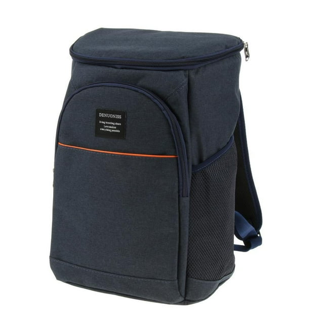 Eigraketly 18L Backpack Cooler Camping Picnic Insulated Bag Container Lunch Kits de desorden para acampar Azul oscuro