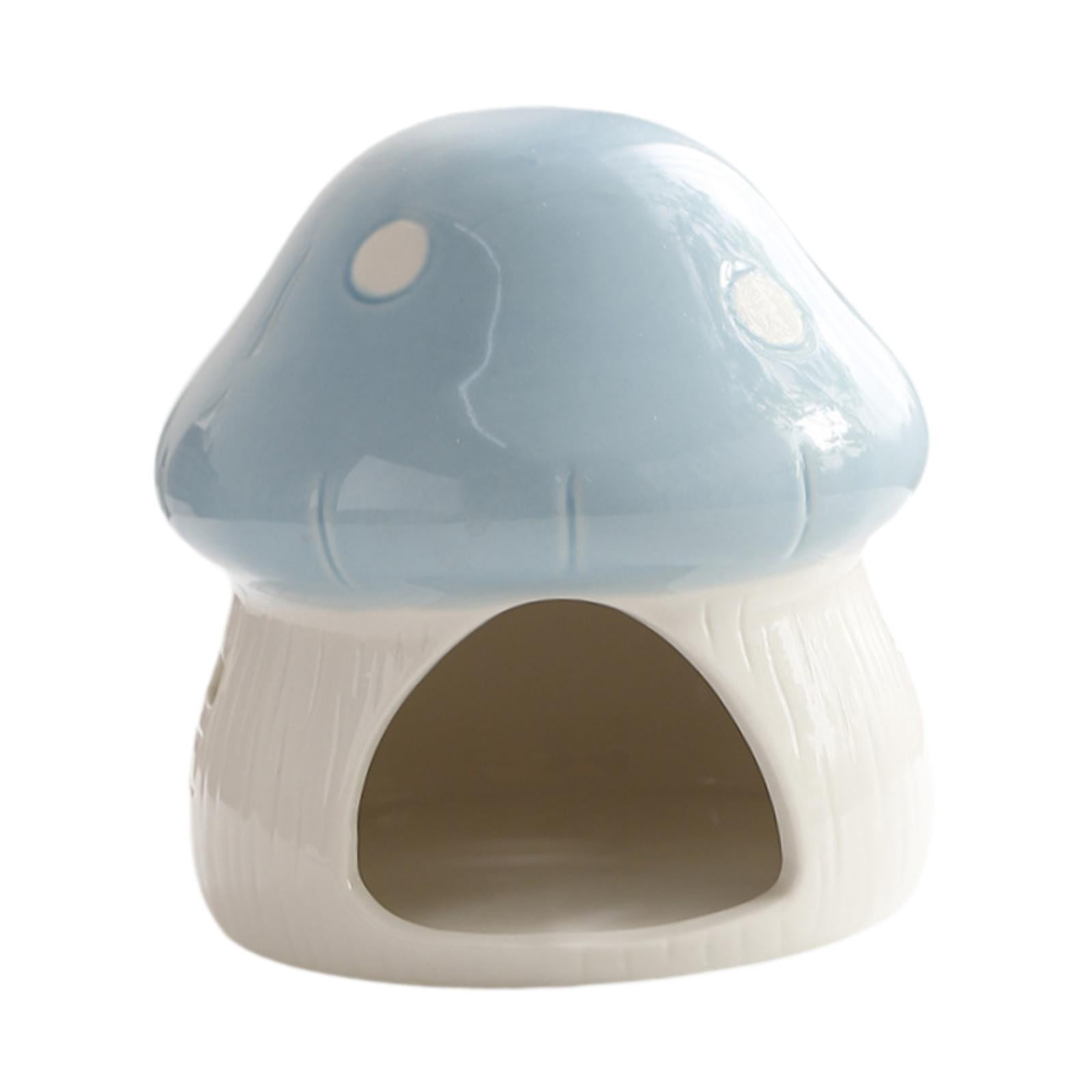 Bvdfgk Ceramic Hamster House Cave Creative Indoor Hideaway House Guinea Pig Hideout for Blue