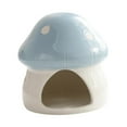 thumbnail image 3 of Hamster House Ceramic Hideout Mushroom Shaped Durable Material for Small Pets Cage Decoration, 3 of 9