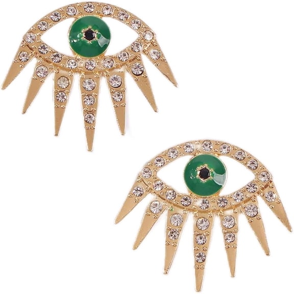 Evil Eye Earrings for Women Green Eyes Shiny Party Gothic Accessories Jewelry Vintage Demon Eye Stud Earrings[s767]