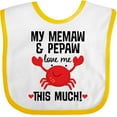 thumbnail image 3 of Inktastic Memaw and Pepaw Love Me Boys or Girls Baby Bib, 3 of 4