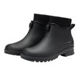 thumbnail image 3 of Mepaouo Women's Rain Boots Waterproof Rubber Stretch Ankle Rainboots Slip on Garden Work Shoes(Black,8.5), 3 of 5
