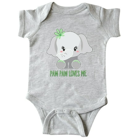 

Inktastic Paw Paw Loves Me- cute elephant Gift Baby Boy or Baby Girl Bodysuit