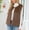 Brown, variant on Hurxie Women's Fashion Autumn and Winter Warm Short Faux Fur Vests Khaki M