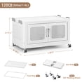 thumbnail image 5 of 120Qt Extra Large Stackable Storage Bins with Lids, 30 Gal Plastic Foldable Storage Cubes, Collapsible Closet Organizer and Storage Drawers with Wheels, 1-Pack, White, 5 of 7