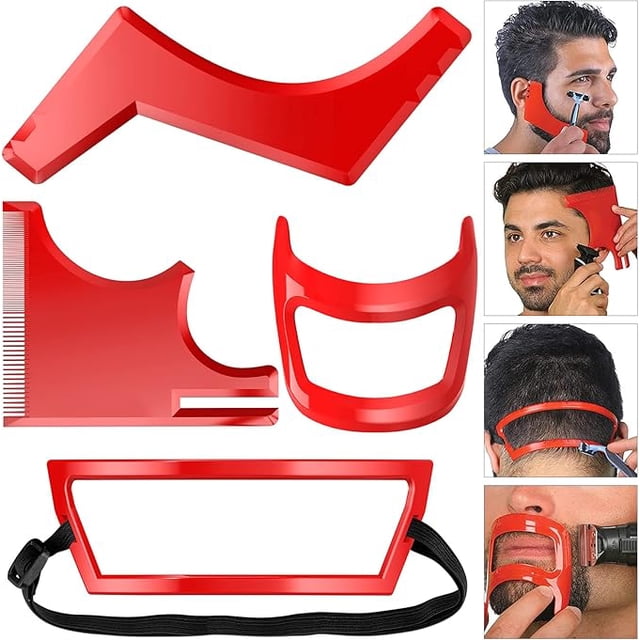 4pzs Plantilla Para Barba Bigote Peine Herramienta Moldear