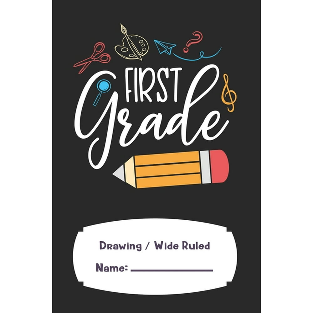 Firs Grade Composition Notebook Half Drawing / Half Wide Ruled 120