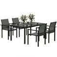 thumbnail image 1 of Outsunny 5 Piece Patio Dining Set w/ 4 Stackable Chairs, 1 of 10