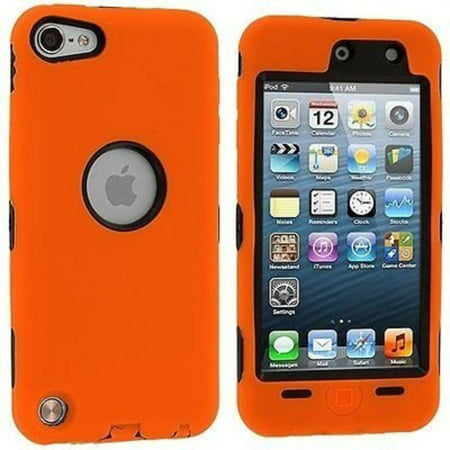 Hybrid Hard Silicone Case for iPod Touch 5th Gen - Black/Orange, Protect your phone with style through this sleek case. Provides ultimate protection from.., By (Best Ipod 5 Cases For Protection)