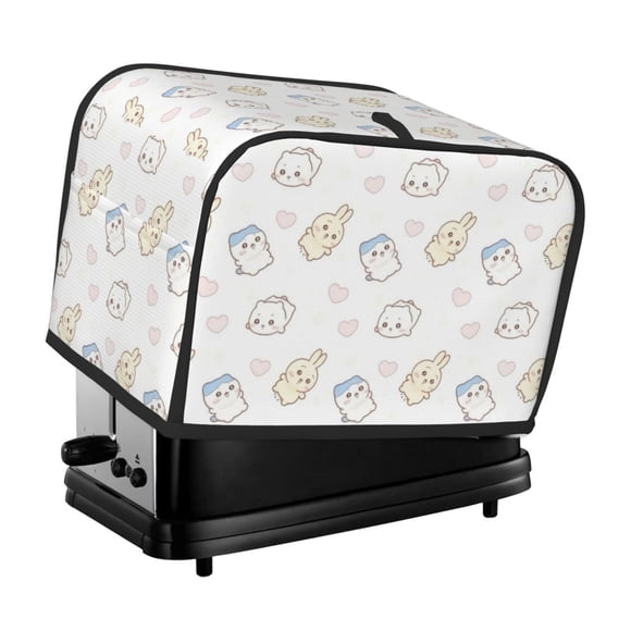 Chiikawa Housse de Grille-Pain 2 Tranches, Housse Anti-Poussière et Protection contre les Empreintes Digitales-Polyester, Housses pour Petits Appareils de Cuisine