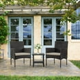 thumbnail image 5 of PayLessHere 3 Pieces Wicker Outdoor Furniture Rattan Patio with 2 Outdoor Chairs,Black, 5 of 7